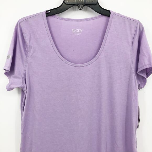 Cotton On Body Womens Gym T Shirt XL Purple Lavender Scoop Neck Relaxed NWT - Picture 6 of 11